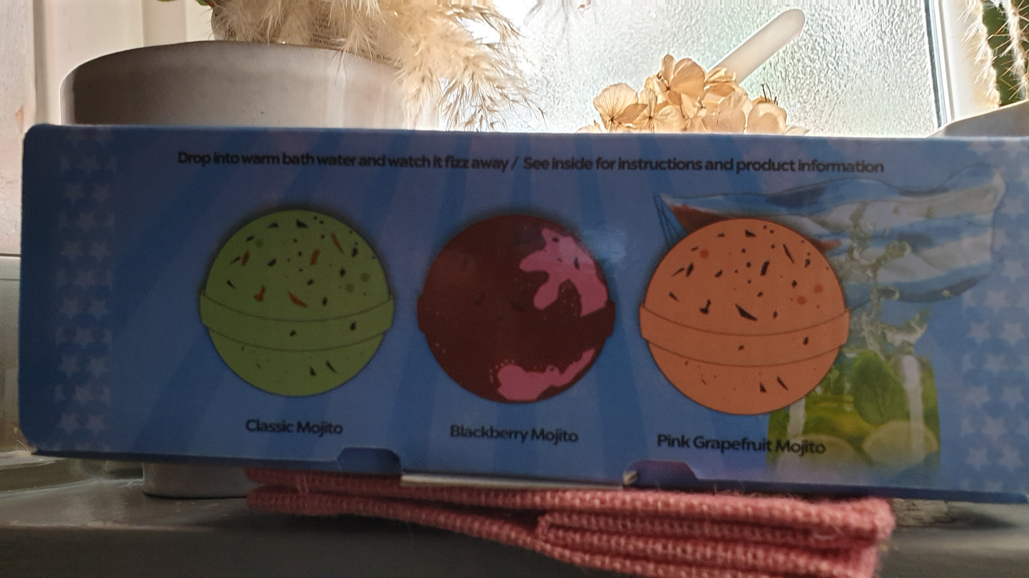 X3 MOJITO BATH FIZZ SKINCARE 2 CHOICES