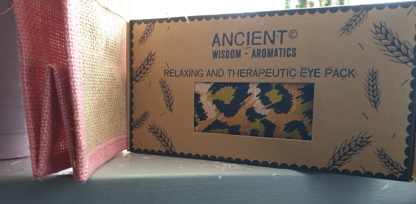 Leopard Natural Cotton and Juco Eye Pillow