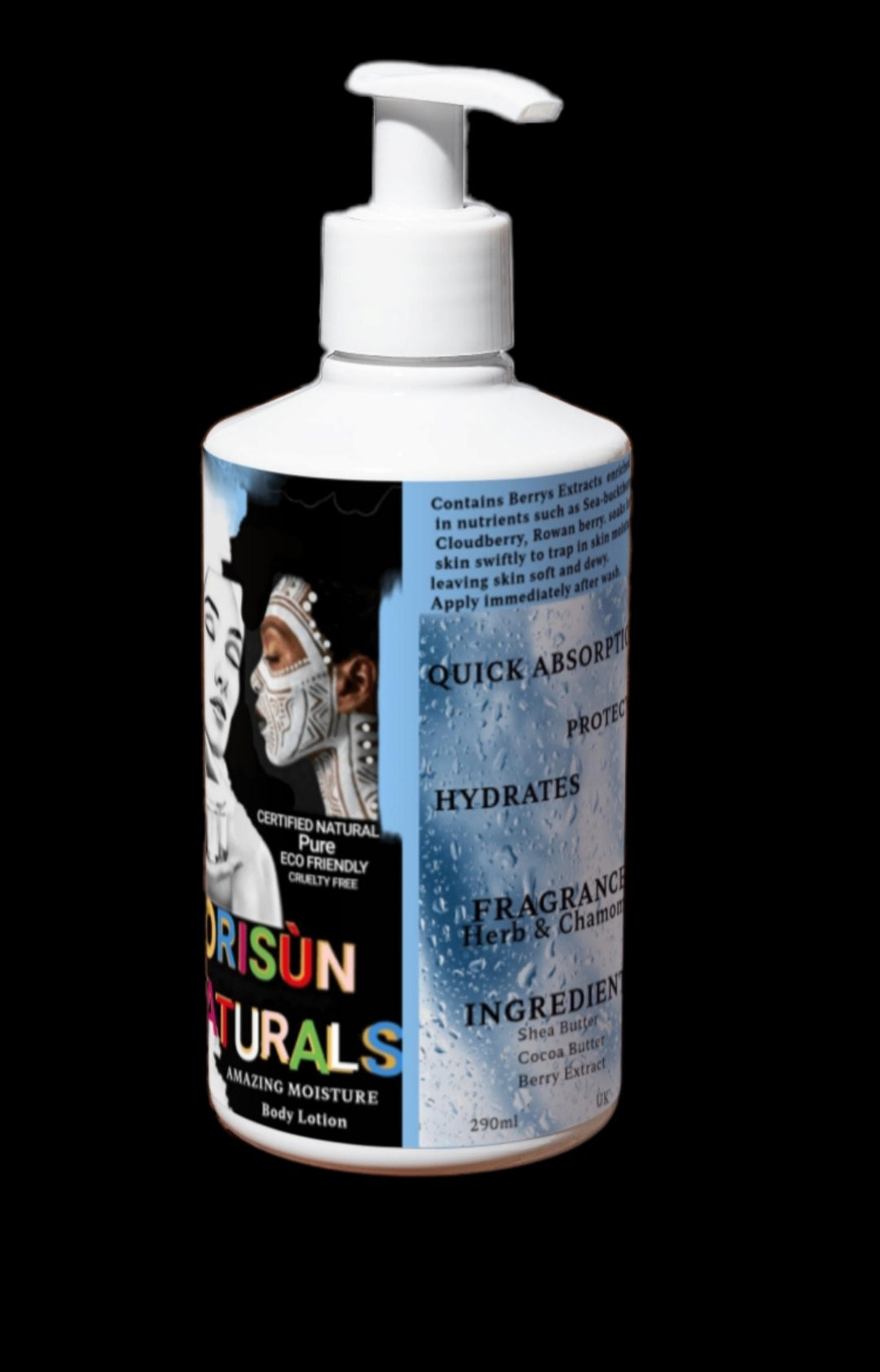 ORISÙN NATURALS AMAZING MOISTURE LUXURY SKIN BODY HYDRATOR 290ml