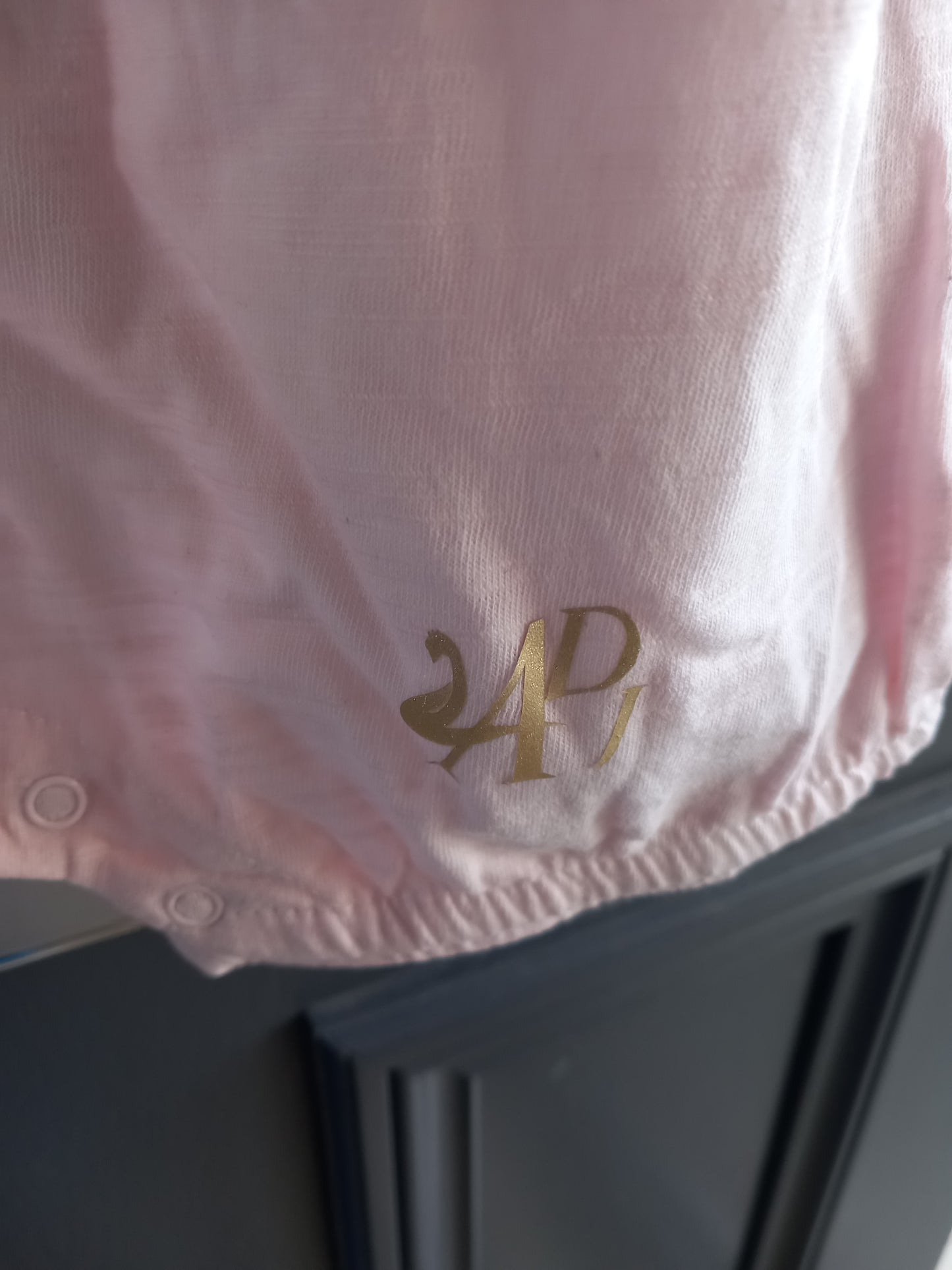 6-9 MTHS BABY PINK DESIGNER ROMPER SET KIDS