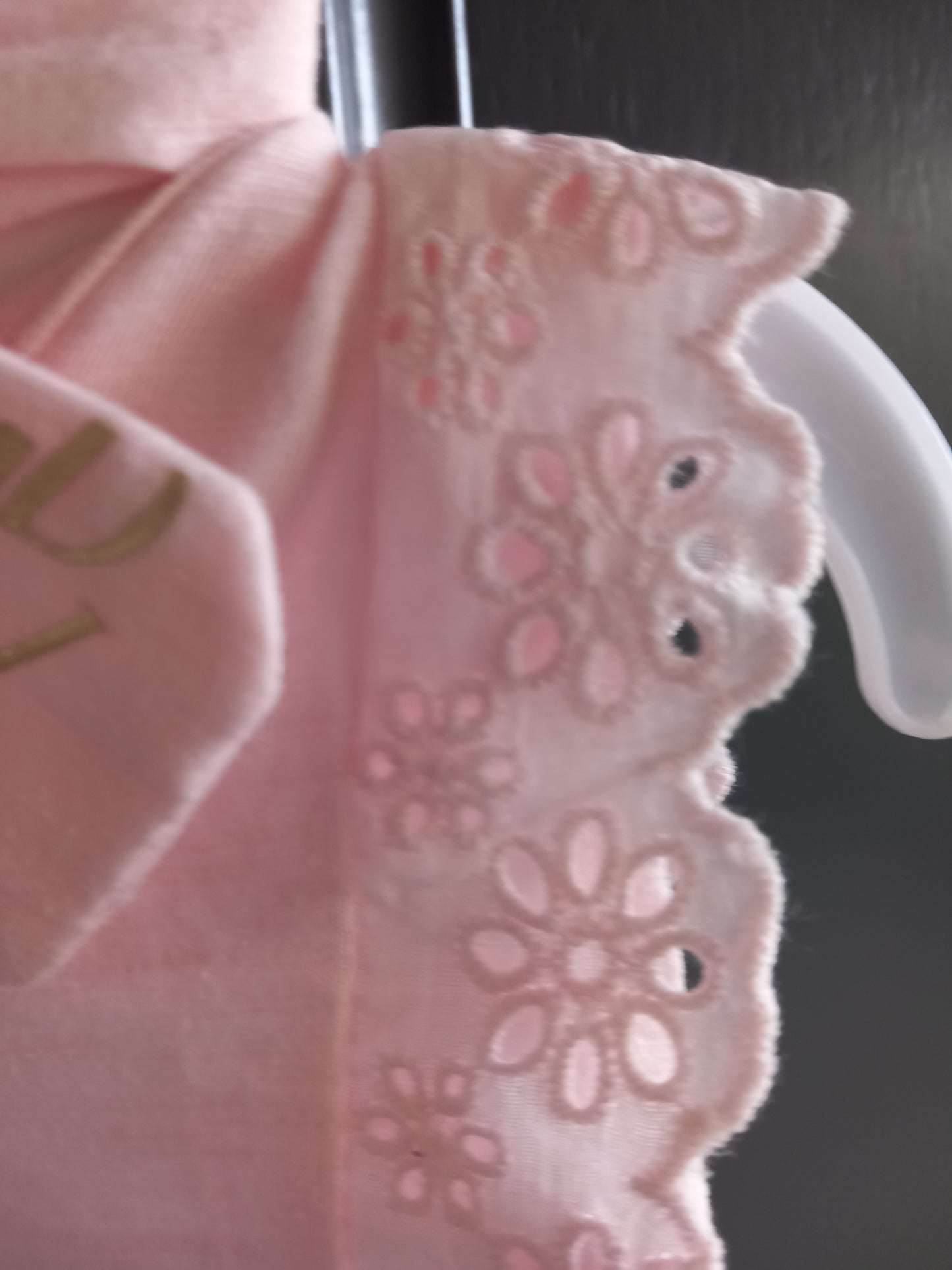 6-9 MTHS BABY PINK DESIGNER ROMPER SET KIDS