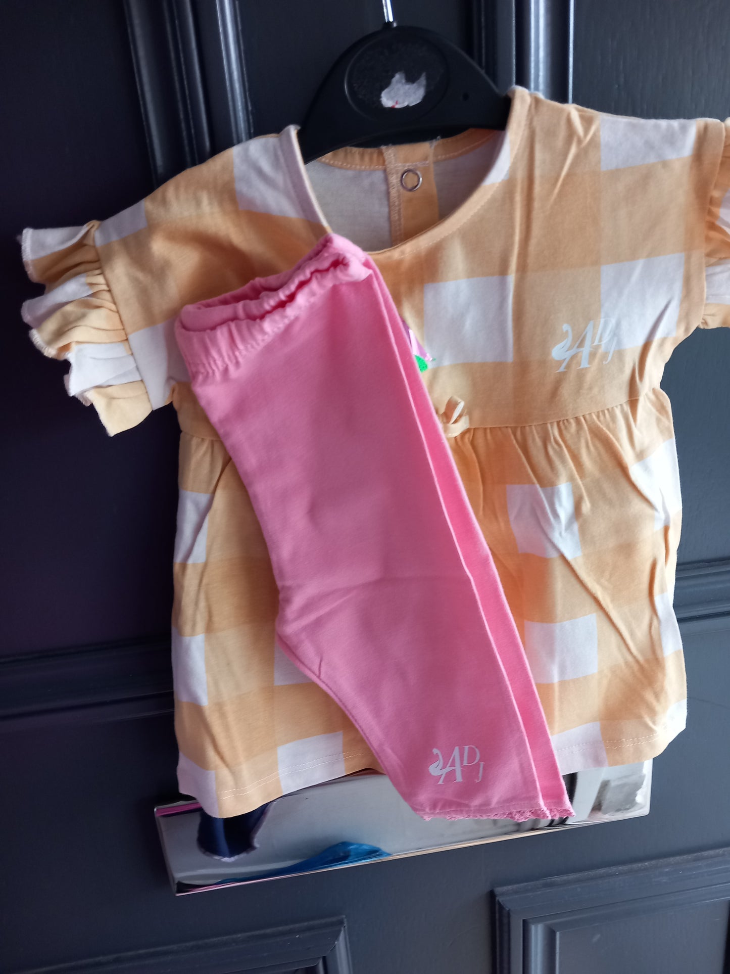 0-3 MTHS BABY YELLOW CHECKED DESIGNER SET 2 CHOICES TO CHOOSE FROM