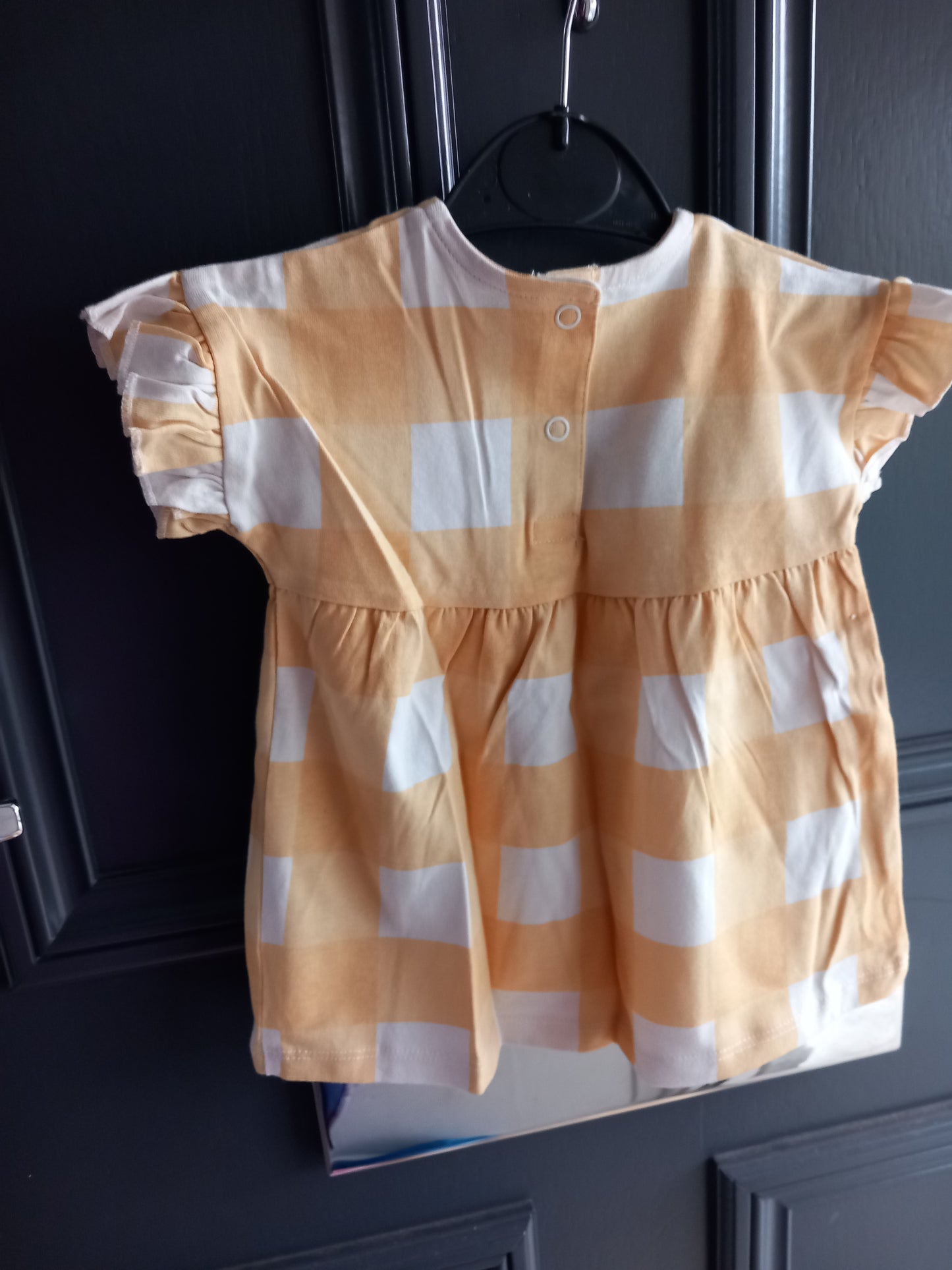 0-3 MTHS BABY YELLOW CHECKED DESIGNER SET 2 CHOICES TO CHOOSE FROM