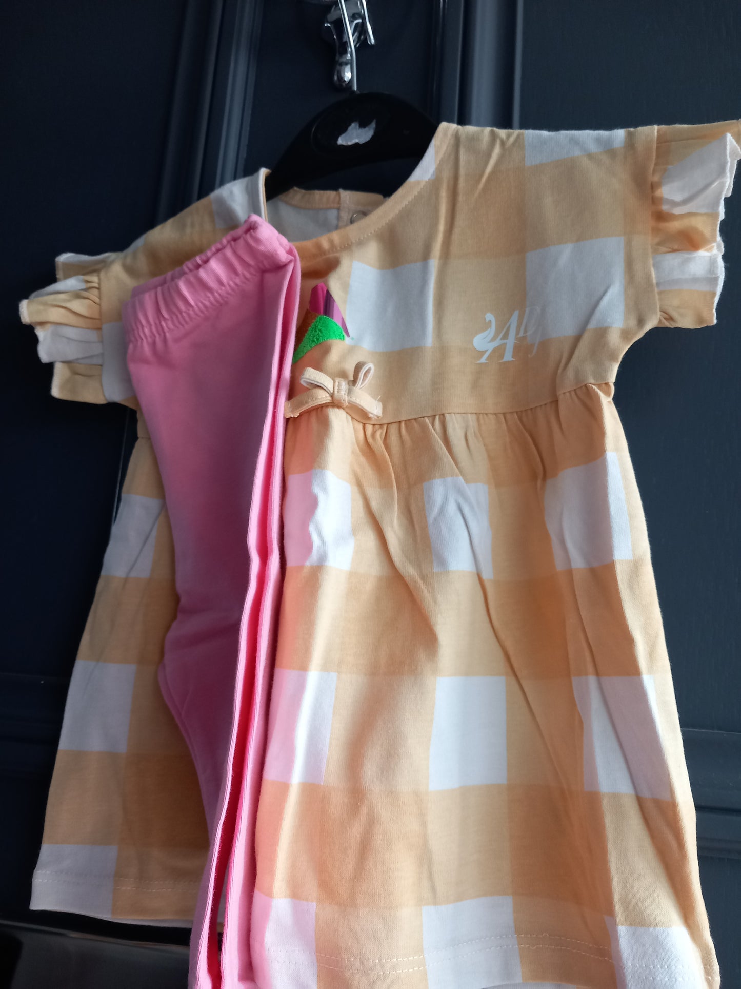 0-3 MTHS BABY YELLOW CHECKED DESIGNER SET 2 CHOICES TO CHOOSE FROM