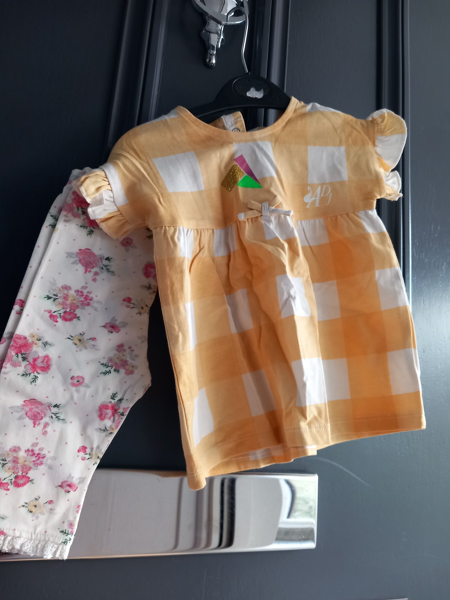 0-3 MTHS BABY YELLOW CHECKED DESIGNER SET 2 CHOICES TO CHOOSE FROM