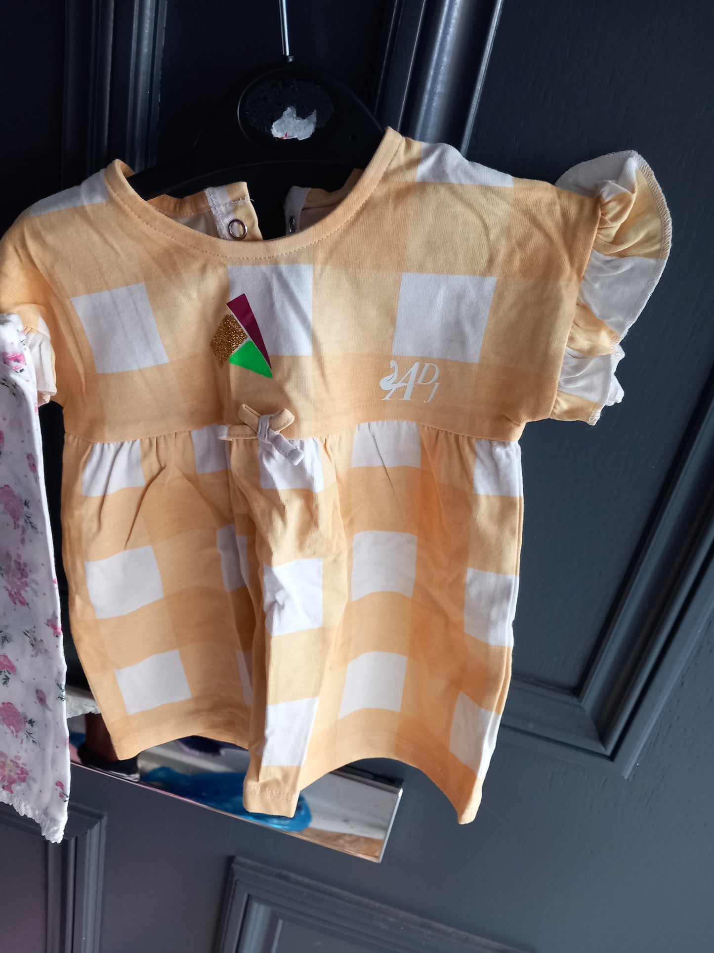 0-3 MTHS BABY YELLOW CHECKED DESIGNER SET 2 CHOICES TO CHOOSE FROM
