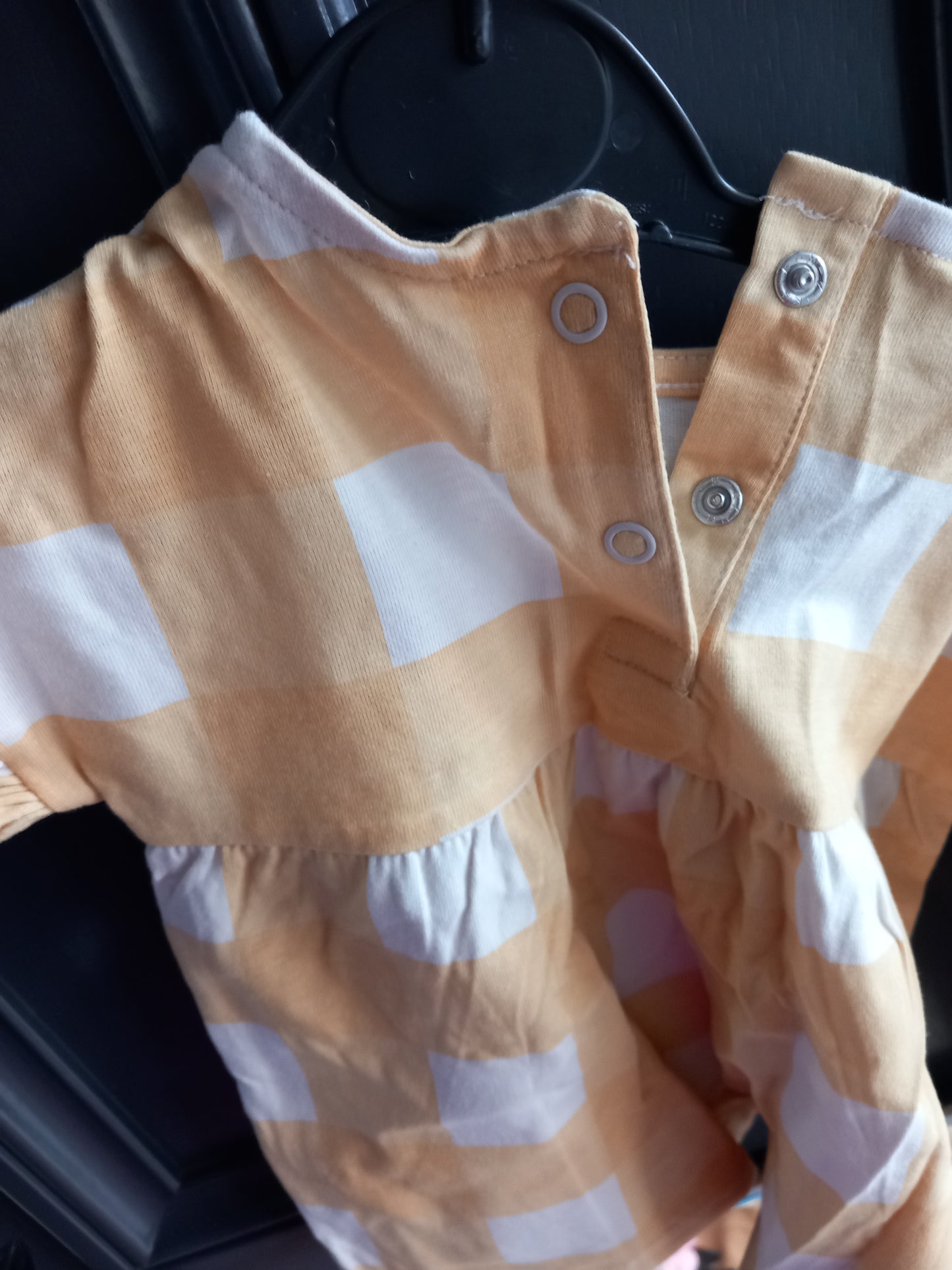 0-3 MTHS BABY YELLOW CHECKED DESIGNER SET 2 CHOICES TO CHOOSE FROM