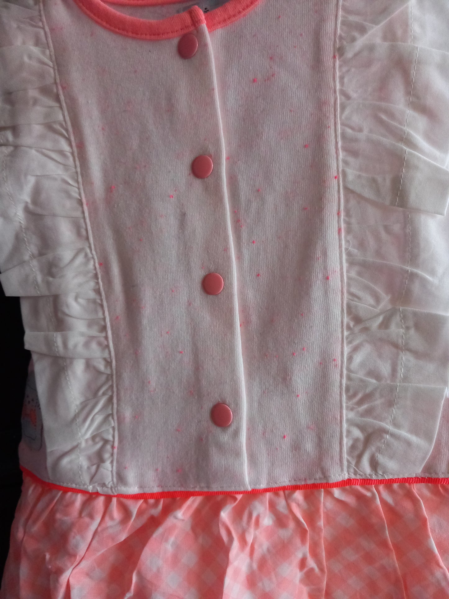 BABY WHITE AND PINK OUTFIT SET