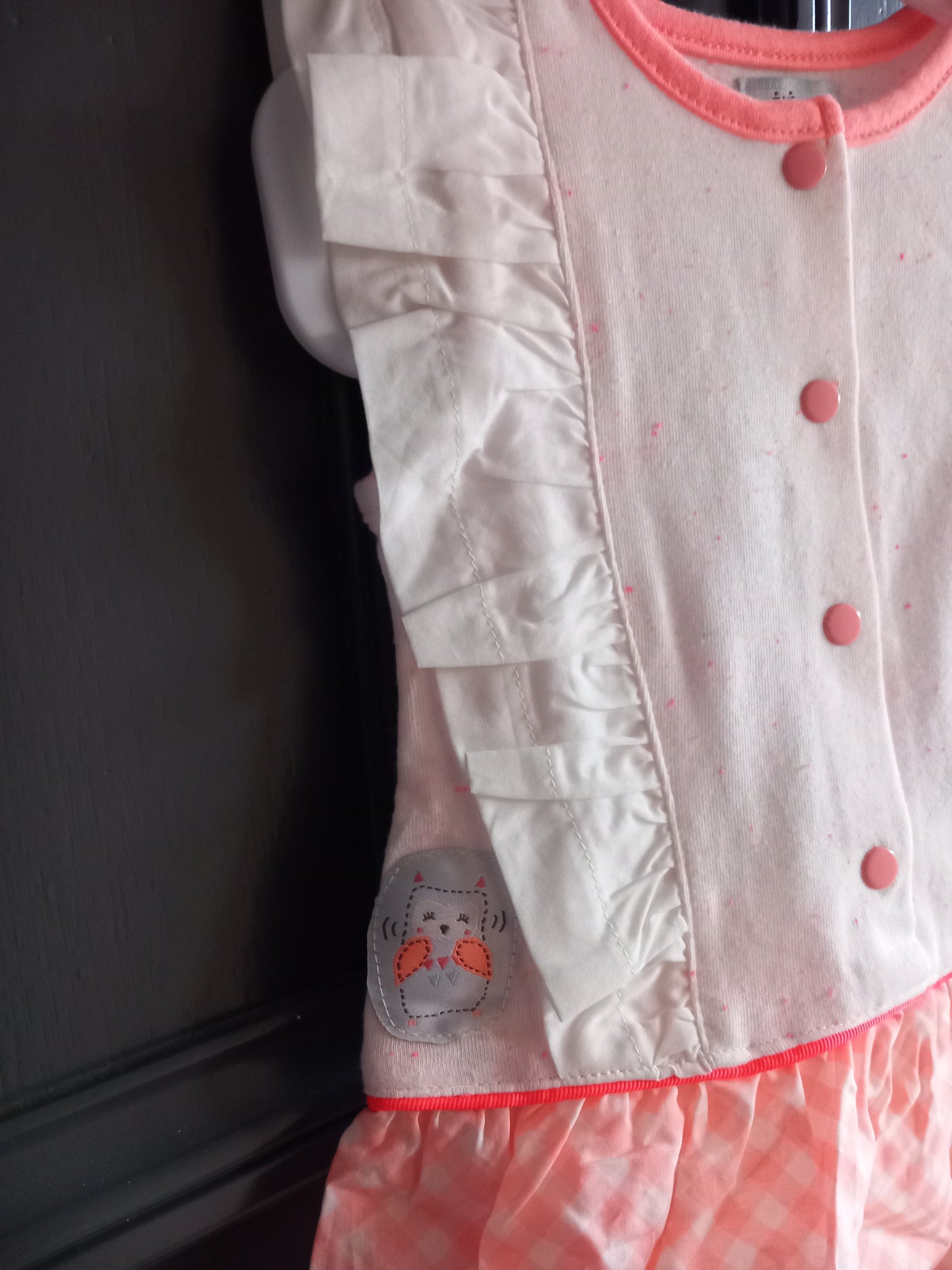BABY WHITE AND PINK OUTFIT SET