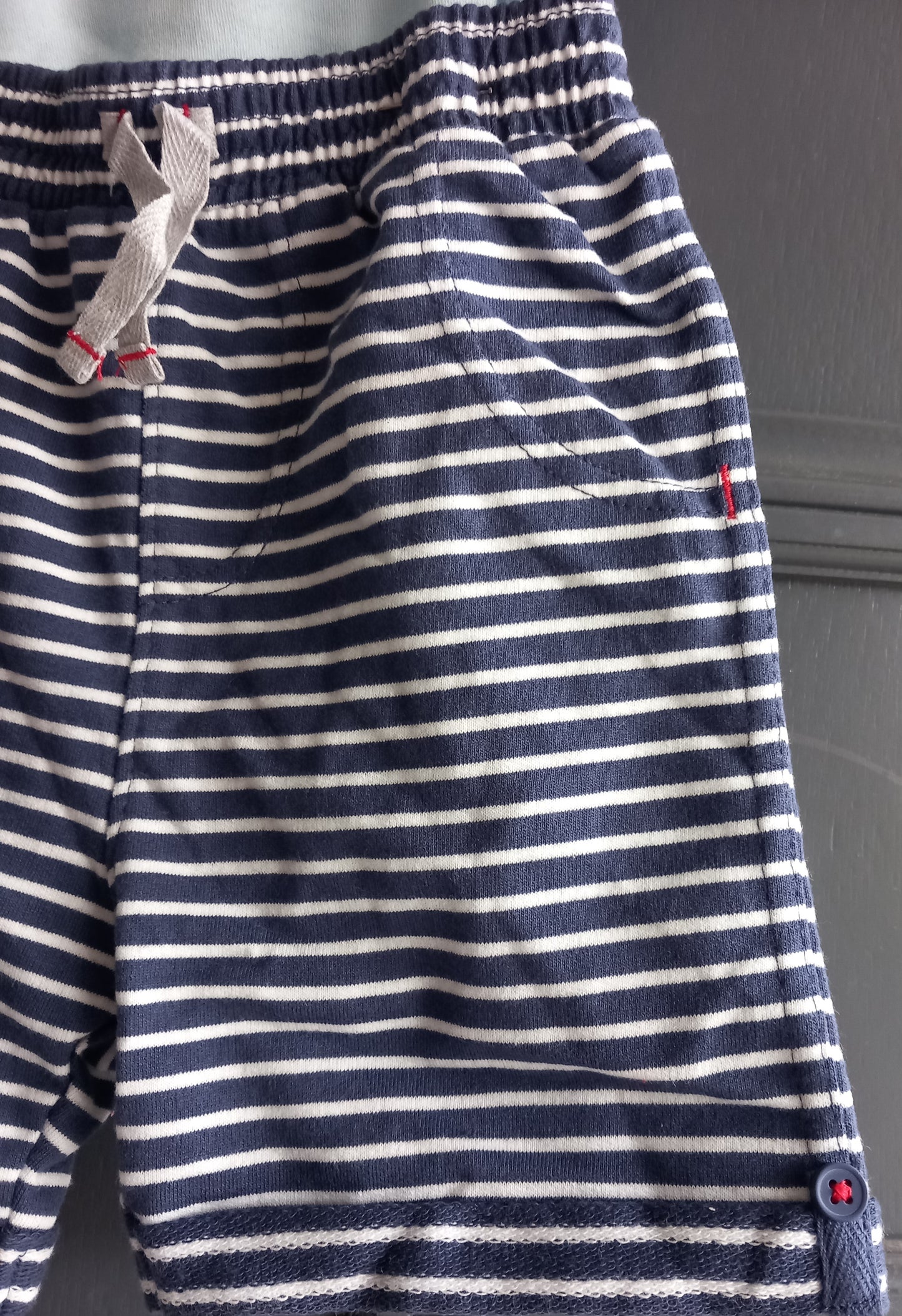 18-24 MTHS BABY BODYSUIT WITH STRIPED SHORTS UNISEX