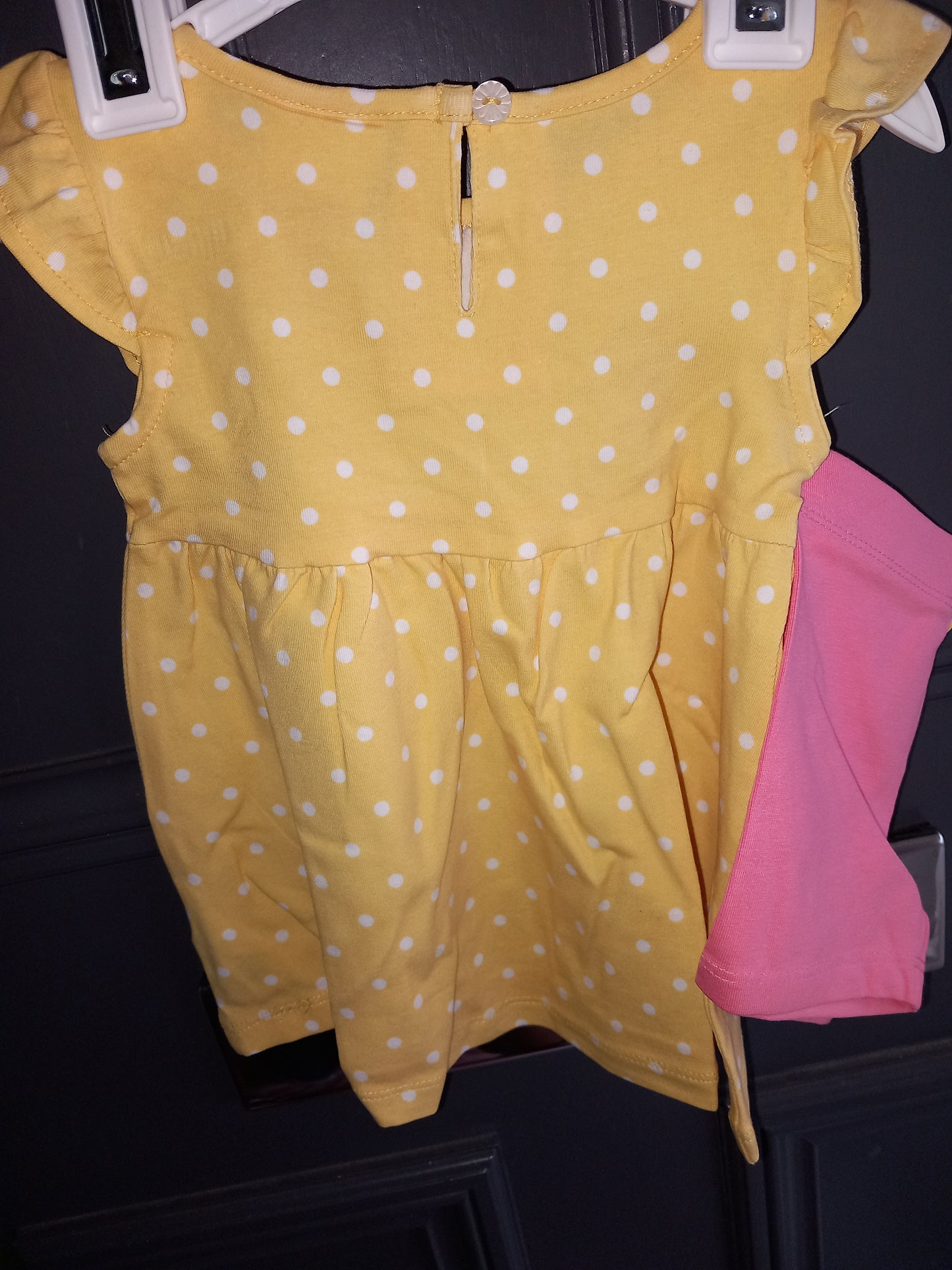 BABY POLKADOT WITH FAUX PEARL FRONT DETAIL