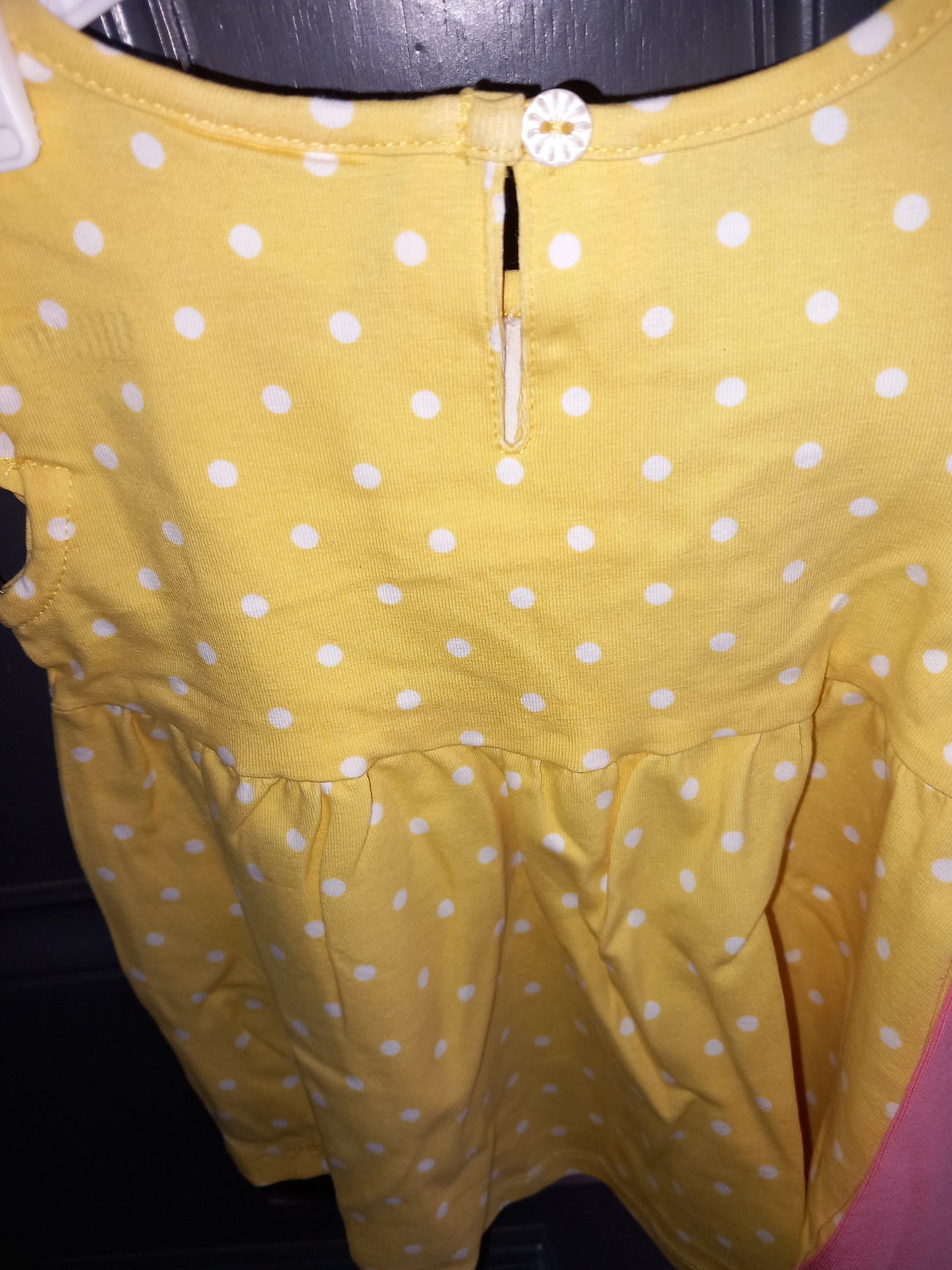 BABY POLKADOT WITH FAUX PEARL FRONT DETAIL