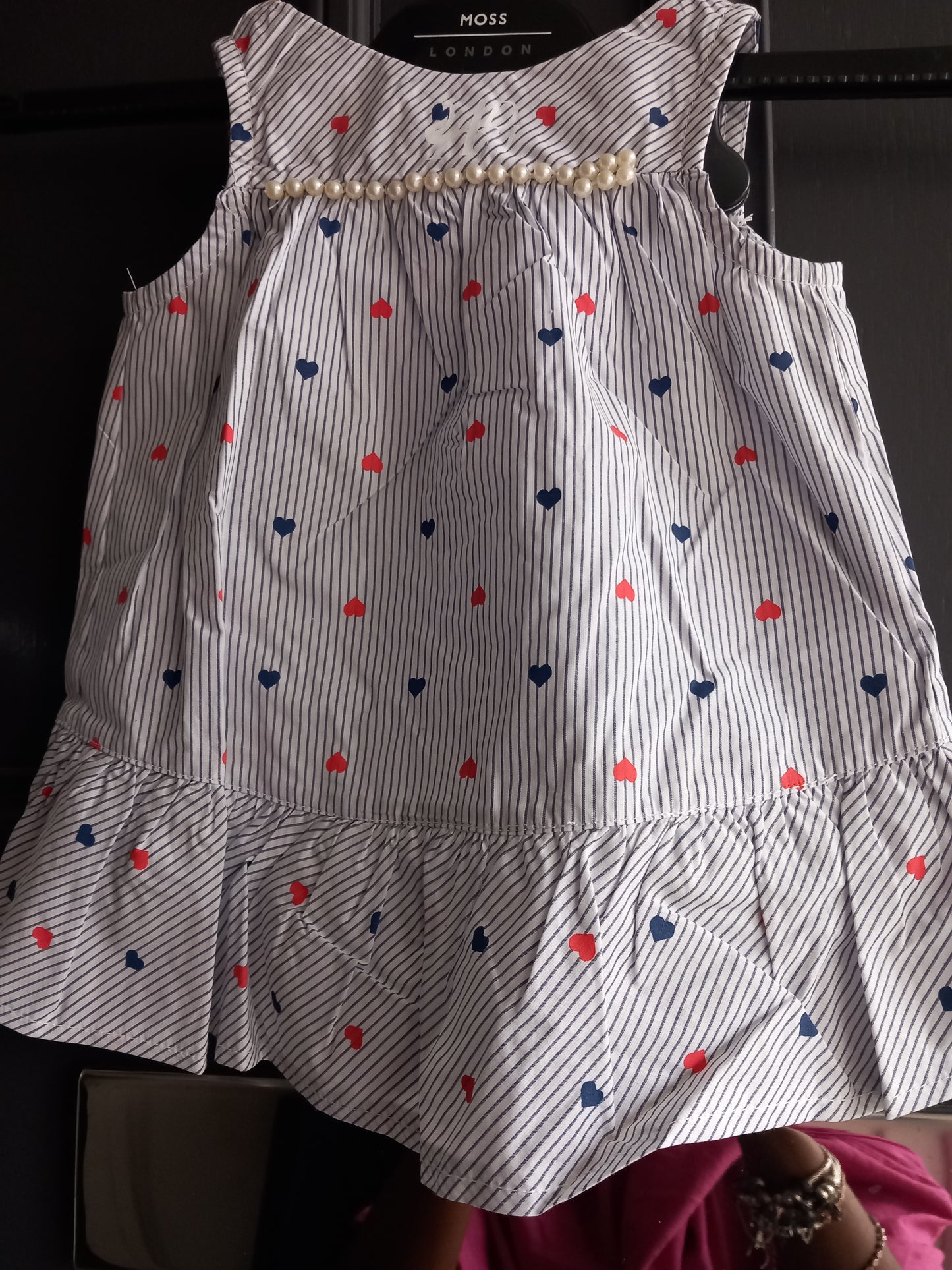 BLUE HEART PRINT TWO PIECE SEA BABY
