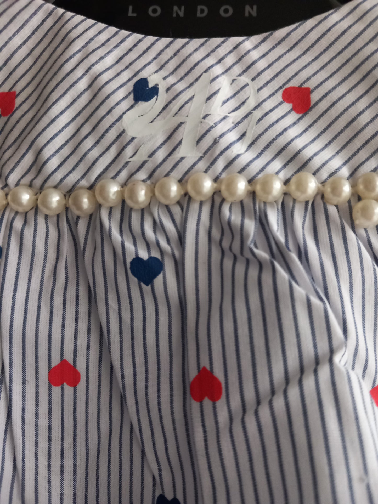 BLUE HEART PRINT TWO PIECE SEA BABY