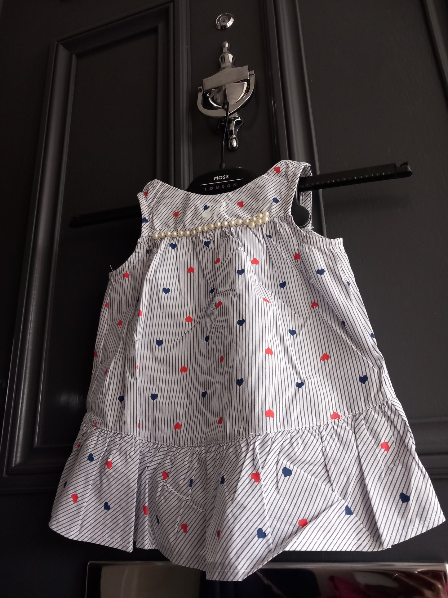 BLUE HEART PRINT TWO PIECE SEA BABY