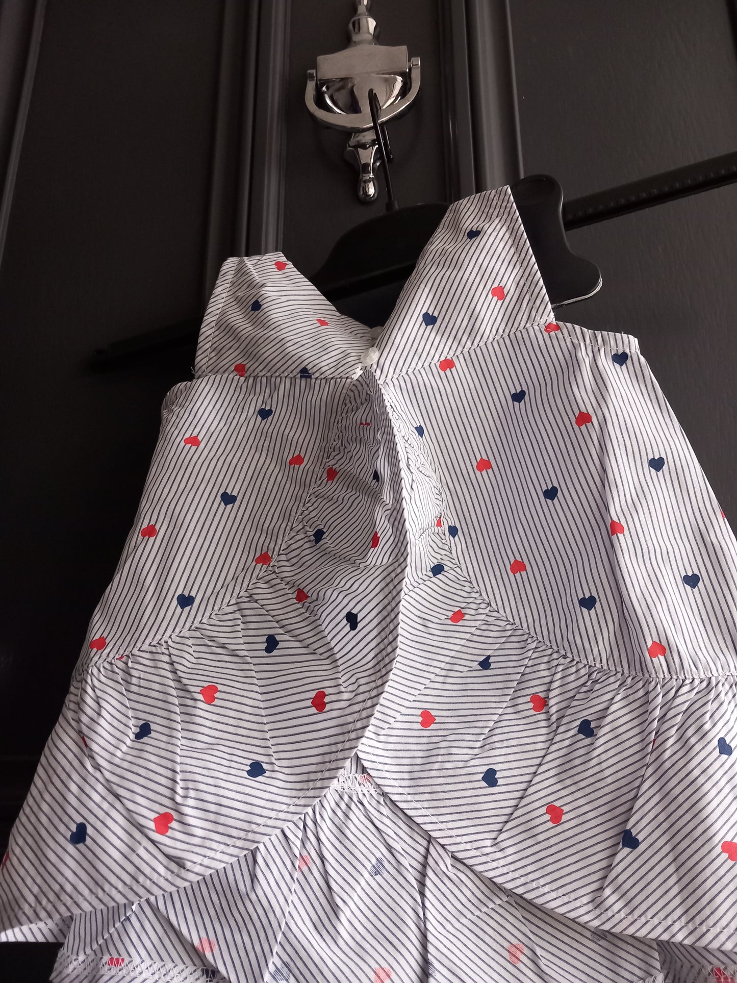 BLUE HEART PRINT TWO PIECE SEA BABY