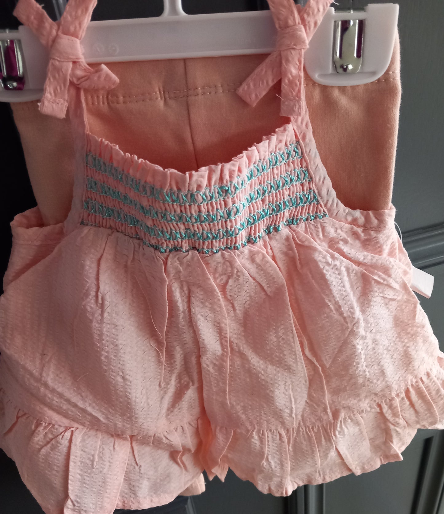 3-6 MTHS BABY 2 PIECE PINK TOP AND LEGGINGS
