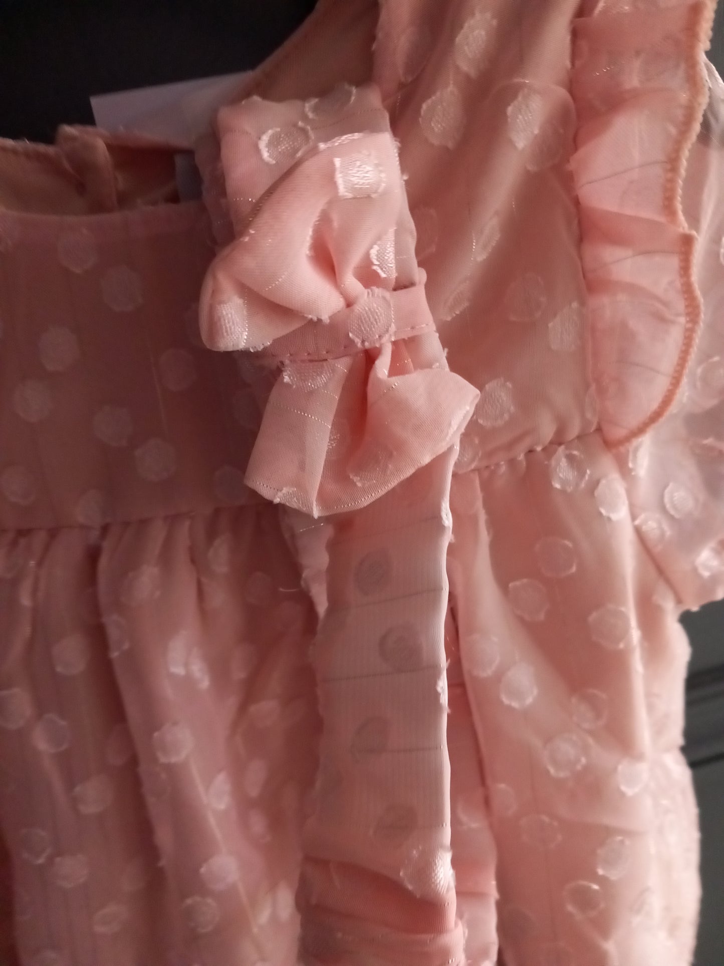 BABY TWO PIECE DRESS AND HEADBAND CHIFFON-LIKE