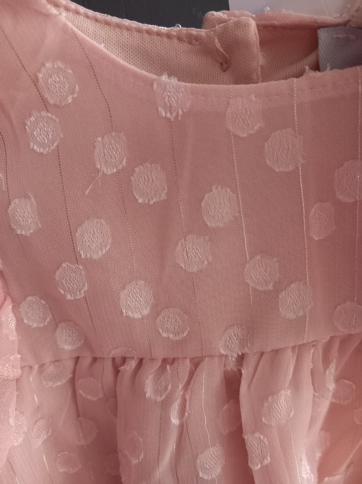 BABY TWO PIECE DRESS AND HEADBAND CHIFFON-LIKE