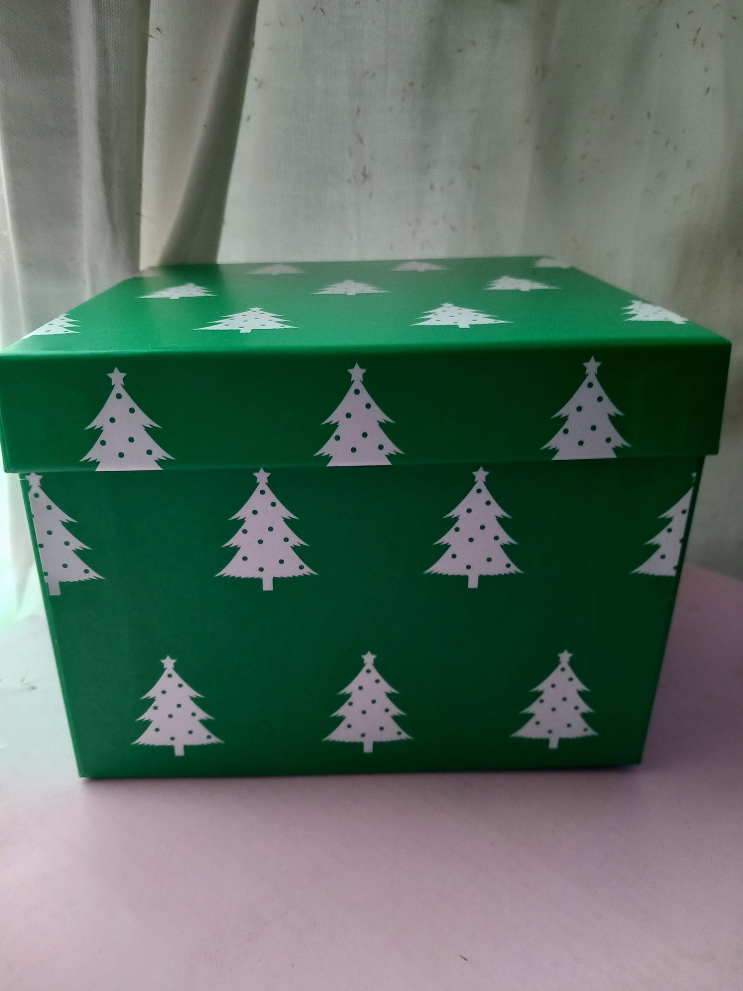 PINK AND MORE PINK FLOWER SOAP IN GREEN DISPLAY BOX