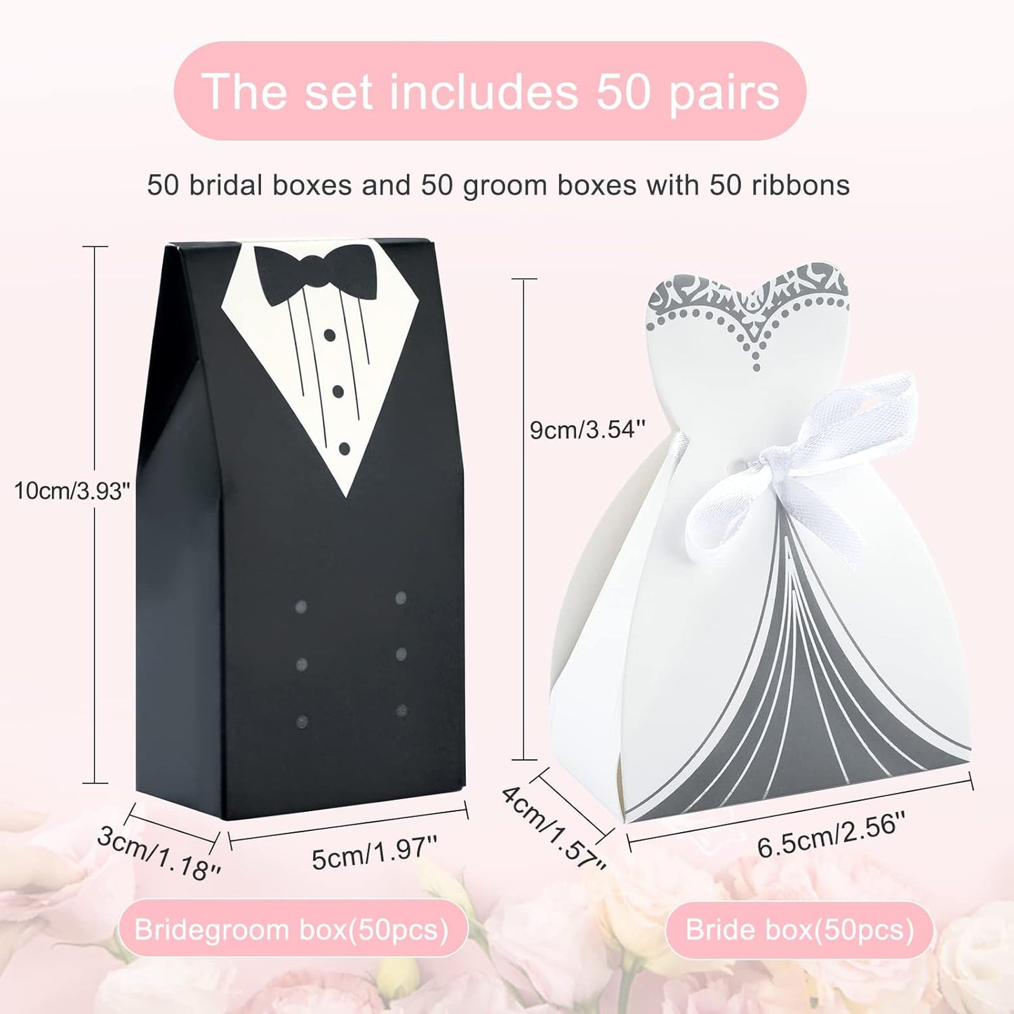 50 SMALL BOXES FLOWER SOAP PETALS WEDDING GIFT TOKEN PACKAGES