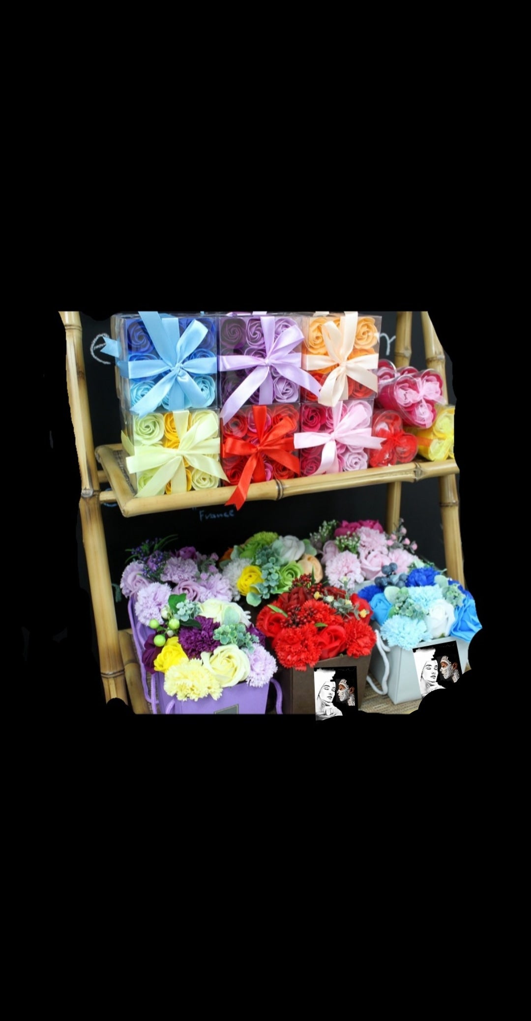 9 SOAP FLOWERS ROSES SKIN CARE