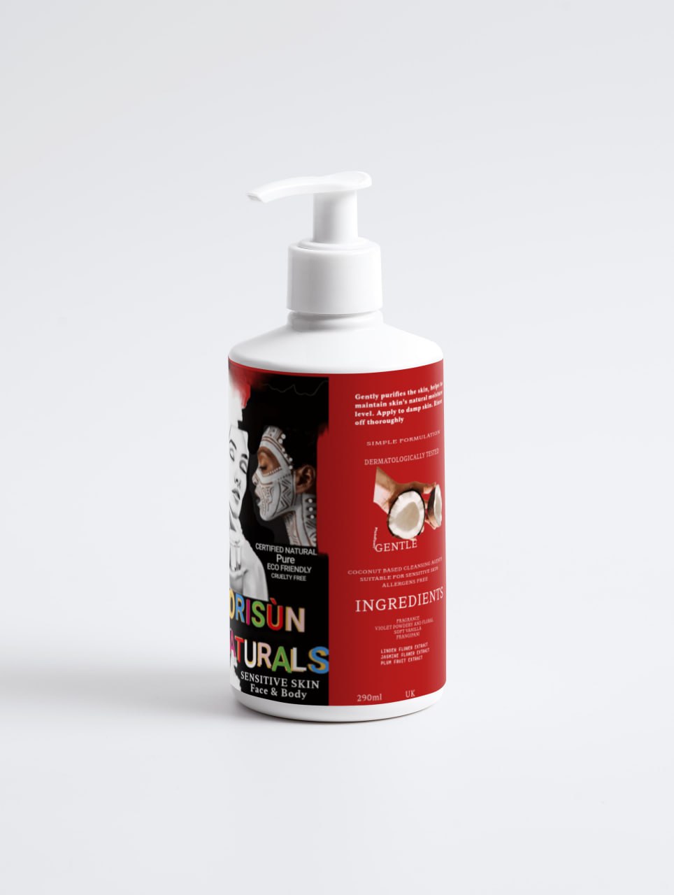 ORISÙN NATURALS LUXURY SENSITIVE SKIN FACE & BODY CLEANSER 290ml