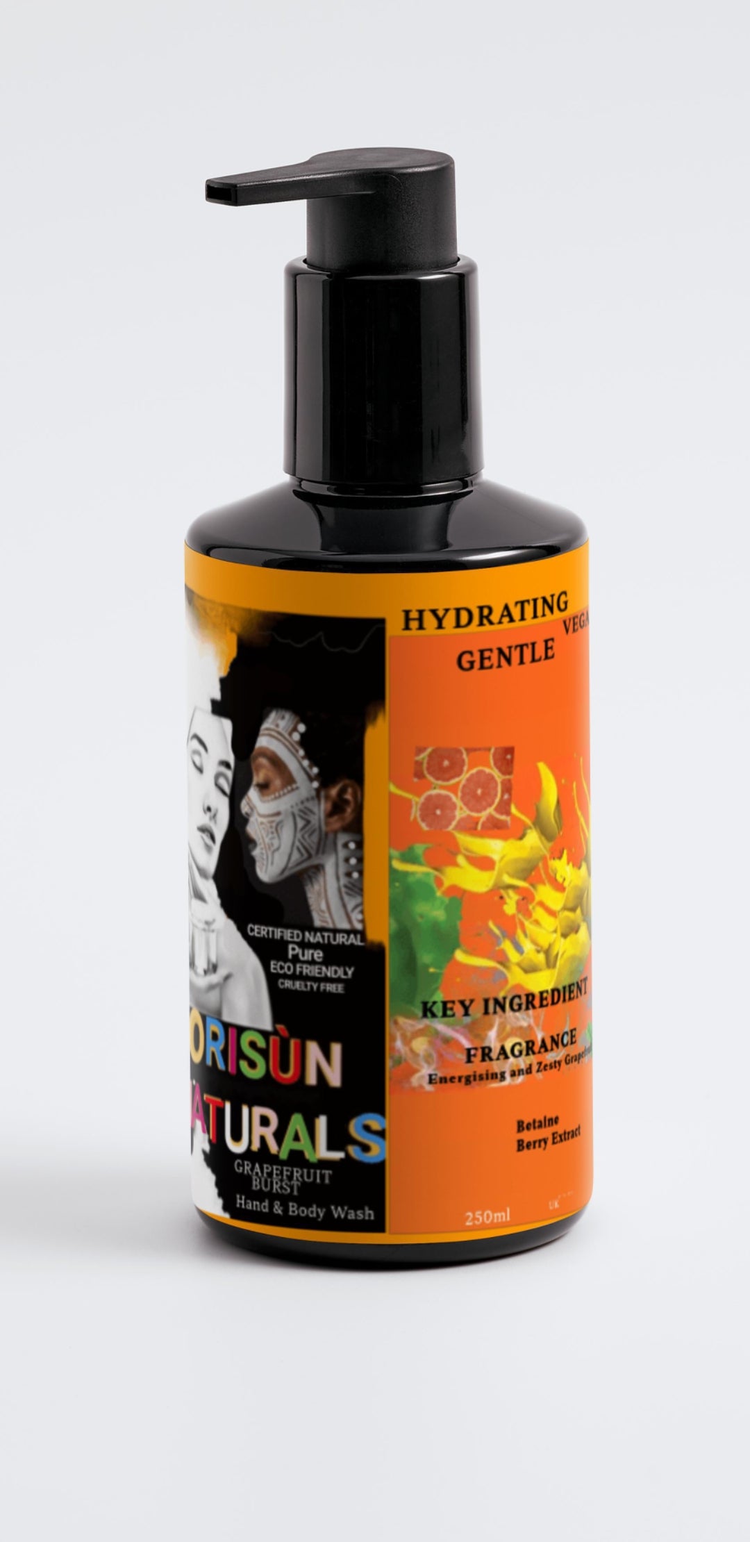 ORISÙN NATURALS LUXURY GRAPEFRUIT BURST HAND AND SHOWER GEL SOAP 250ml