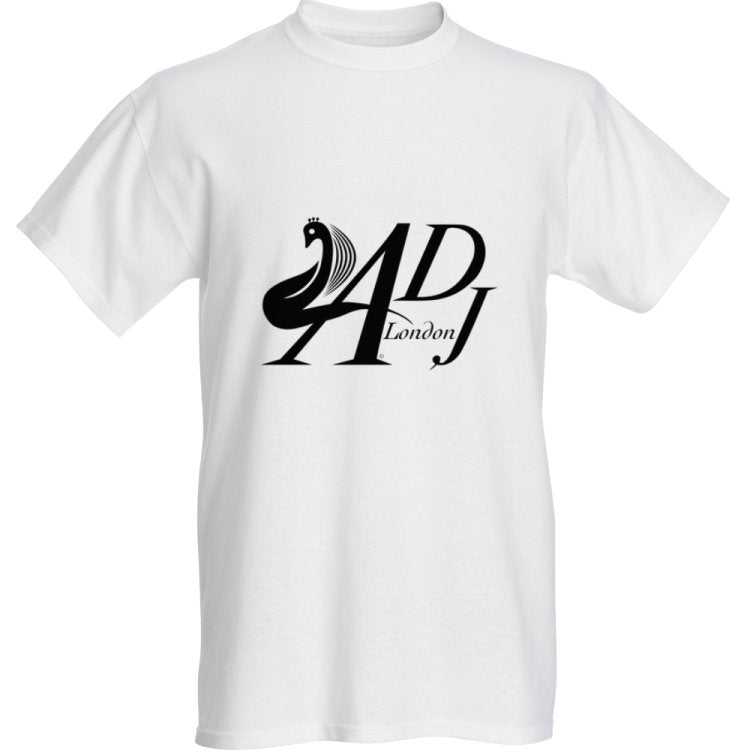 BLACK ADJLONDON DESIGNER INK PRINTED HEAVY COTTON T-SHIRT