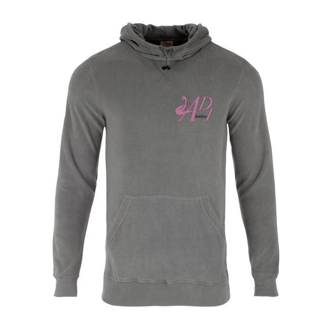 KANGAROO POCKET MEN’S. HOODIE WITH PINK DESIGNER MOTIF