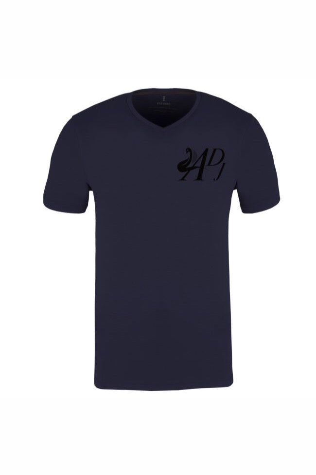 NAVY SHORT SLEEVE V-NECK T-SHIRT
