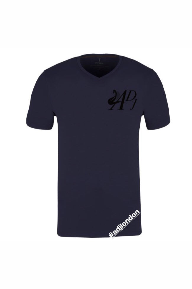 NAVY SHORT SLEEVE V-NECK T-SHIRT