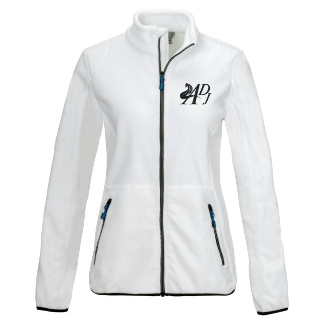 WOMEN’S FLEECE JACKET WITH BLACK EMBROIDERY MOTIF