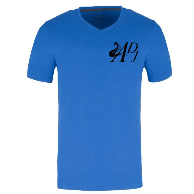 BLUE SHORT SLEEVE V-NECK T-SHIRT