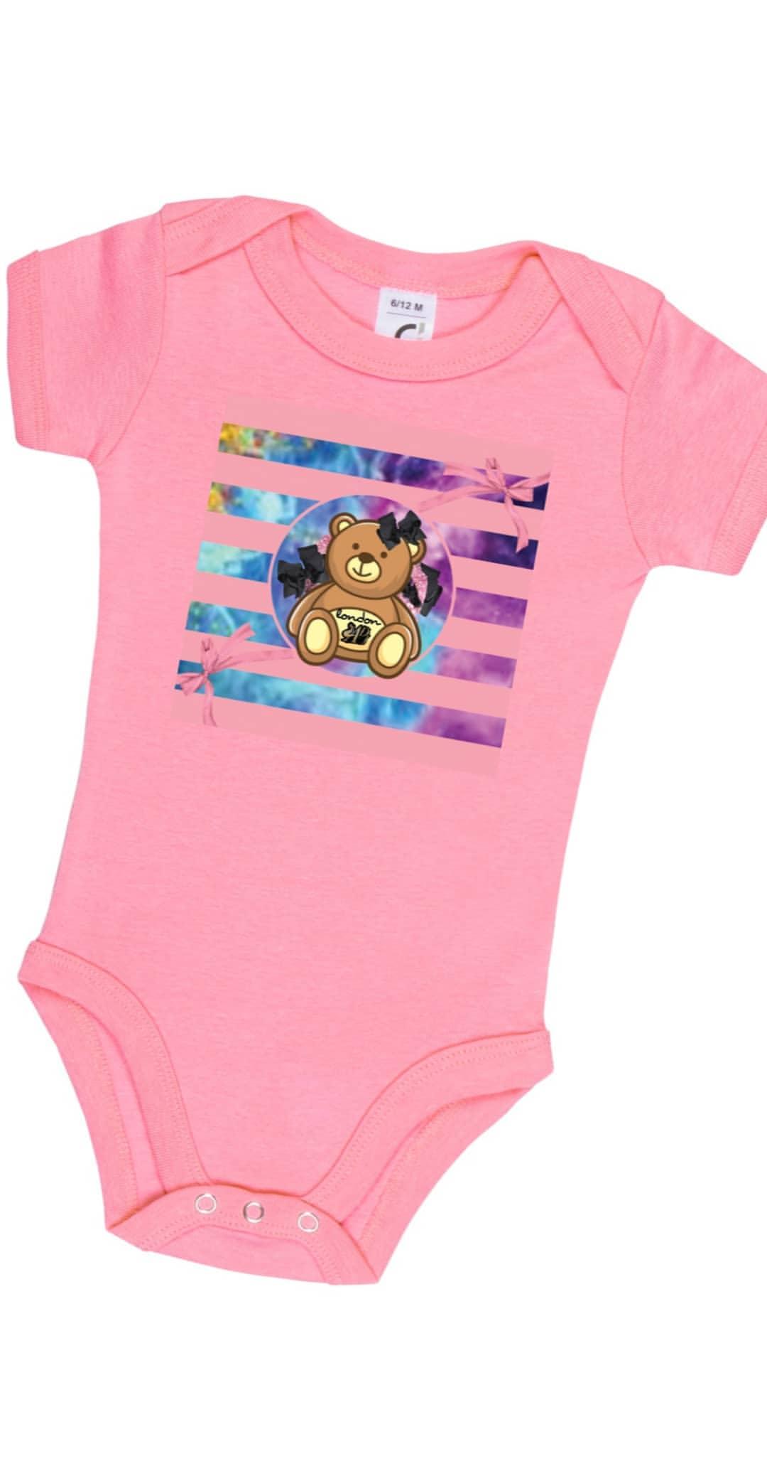 DESIGNER PINK STRIPES BABY/KIDS ONESIE