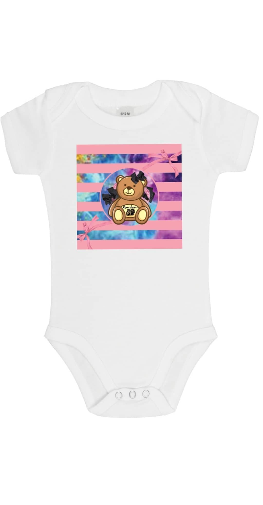DESIGNER PINK STRIPES BABY/KIDS ONESIE