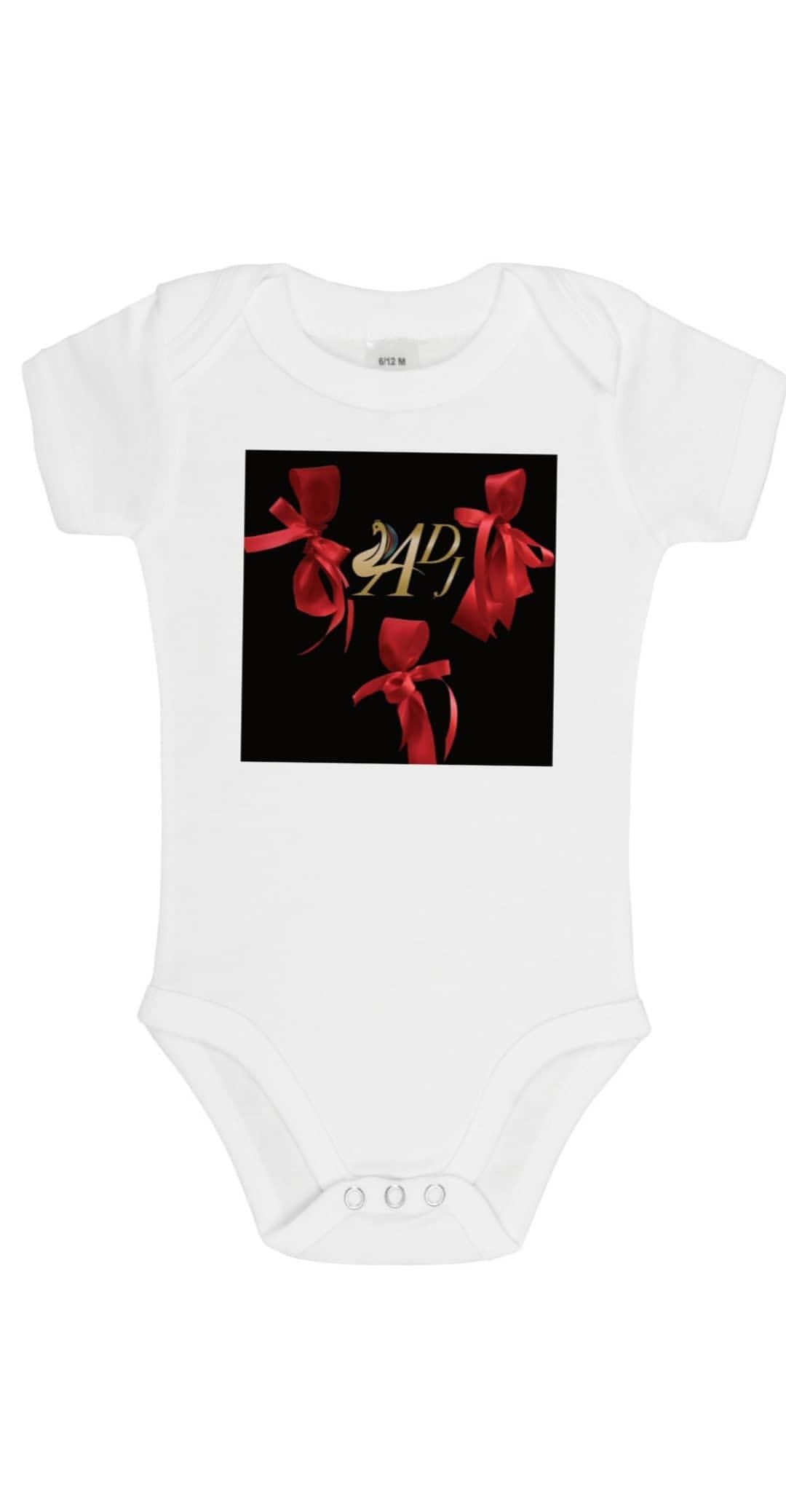 RED BOW DESIGNER BABY/KIDS ONESIE