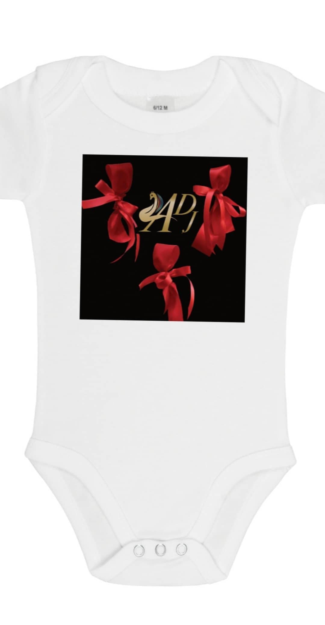 RED BOW DESIGNER BABY/KIDS ONESIE