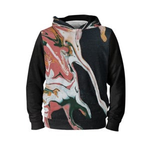 COLOUR SPILLS PATTERN HOODIE