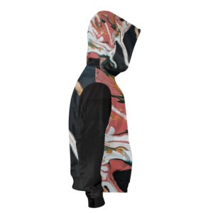 COLOUR SPILLS PATTERN HOODIE
