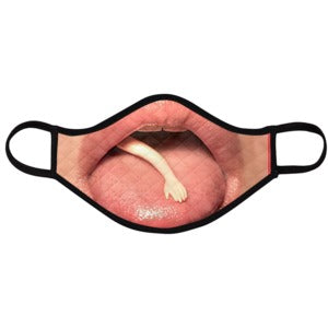 HAND IN MOUTH FACE MASK
