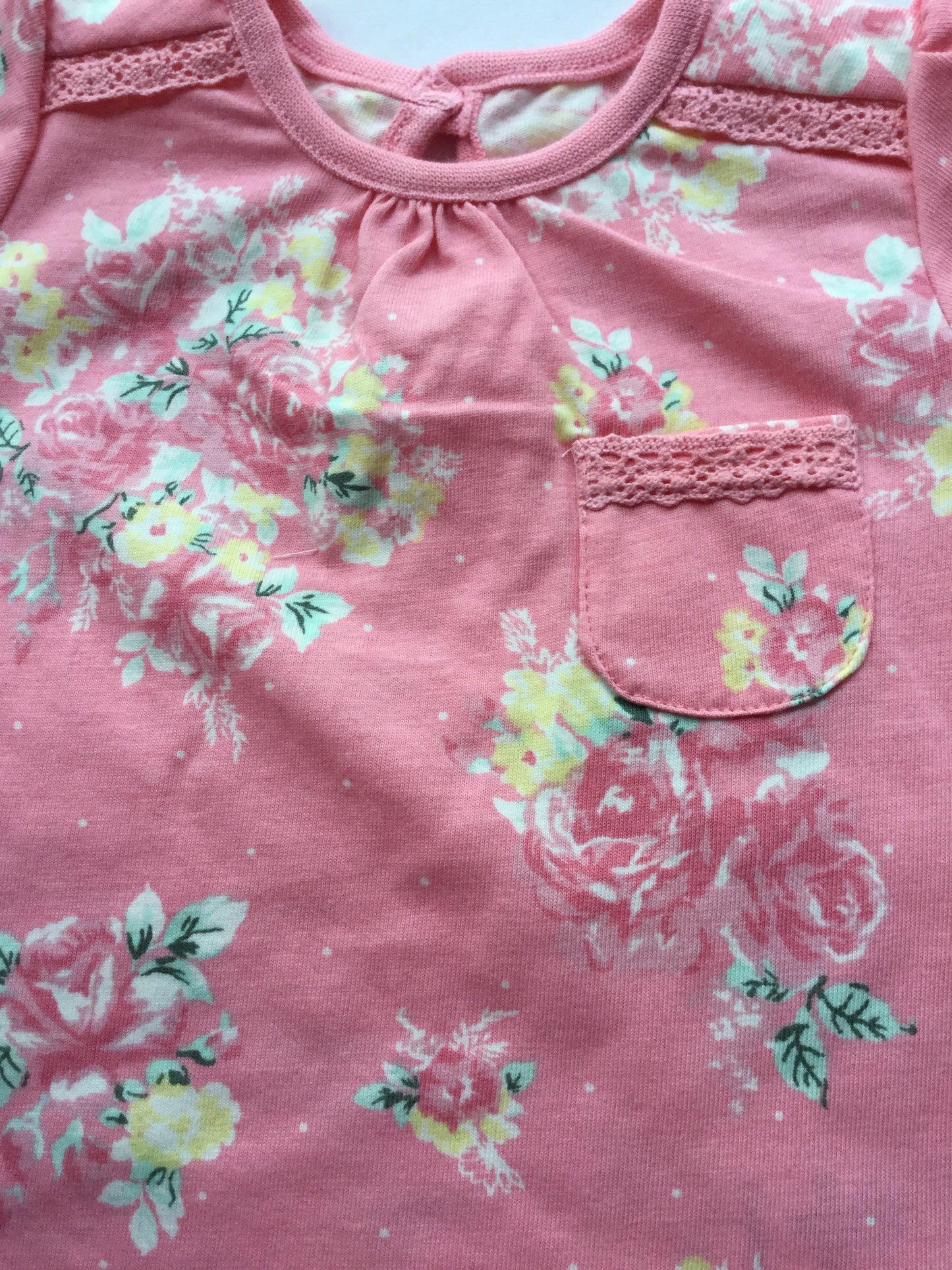 FLORAL TOP AND CREAM POLKA DOT KIDS
