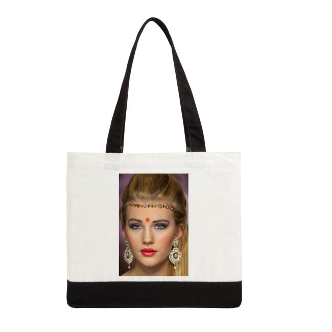 DESIGNER TOTE BAG GLITZY HEAD