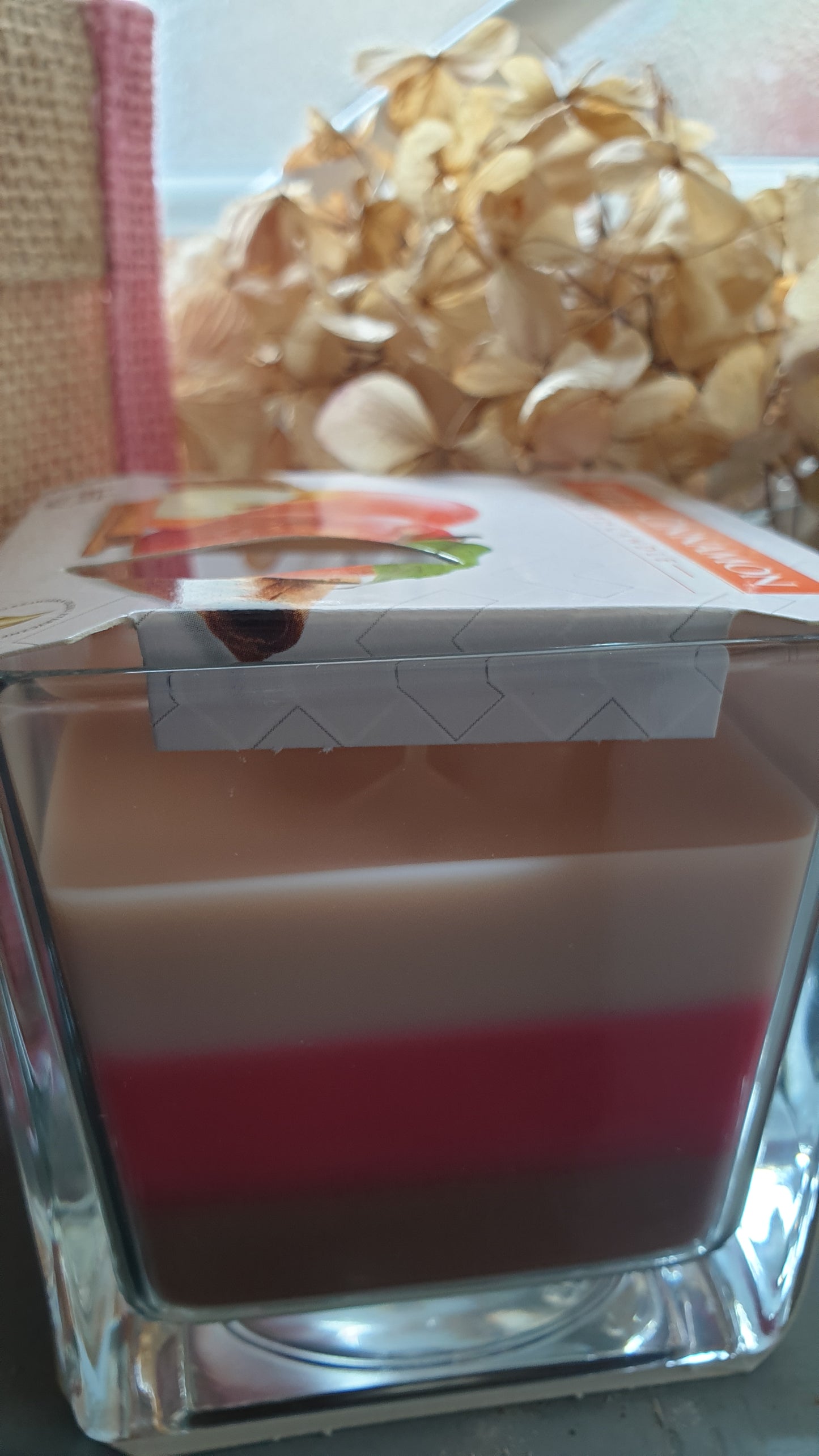 AURA APPLE AND CINNAMON SCENTED CANDLE