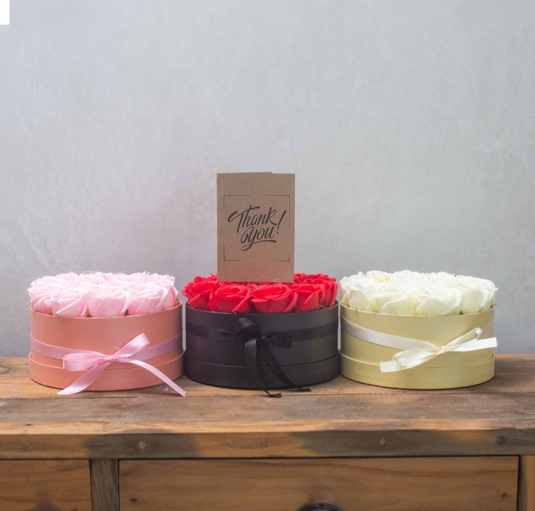 ROSE HEAD FLOWER SOAP IN DISPLAY BOX