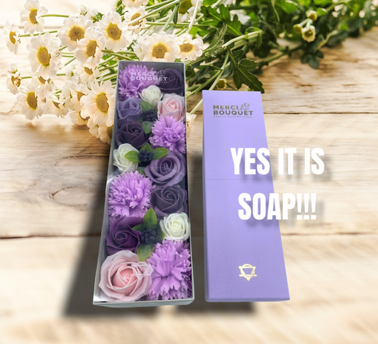 LAVENDER FLOWER SOAP BOUQUET BY MERCI