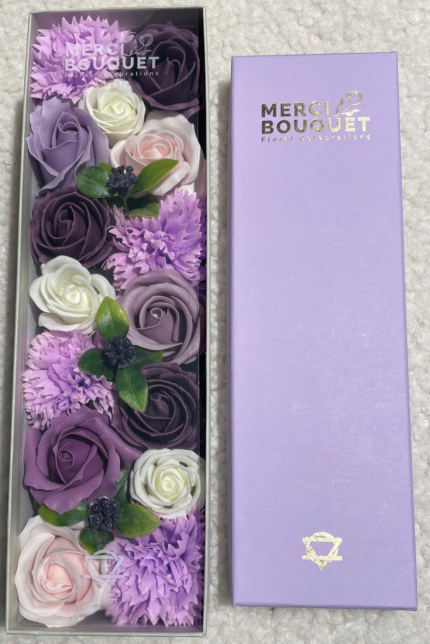 LAVENDER FLOWER SOAP BOUQUET BY MERCI