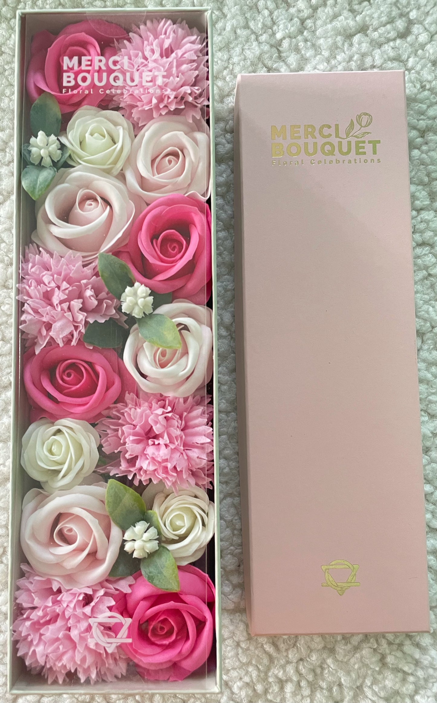 PINK FLOWER SOAP BOUQUET BY MERCI