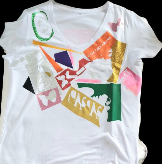 THELMA CUSTOM ARTISAN ABSTRACT T SHIRT