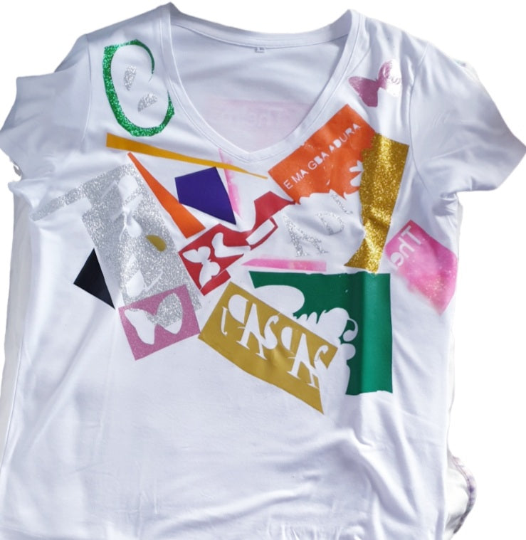 THELMA CUSTOM ARTISAN ABSTRACT T SHIRT